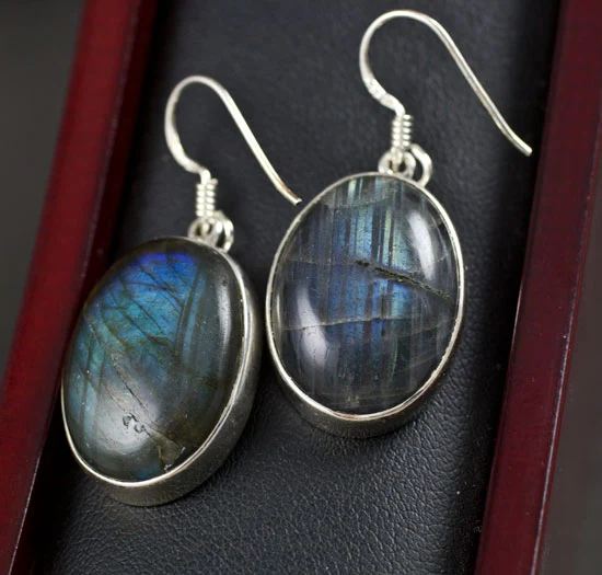 Sterling Silver Labradorite Earrings - Image 2