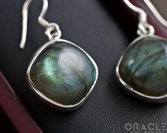 Sterling Silver Labradorite Earrings - Image 2