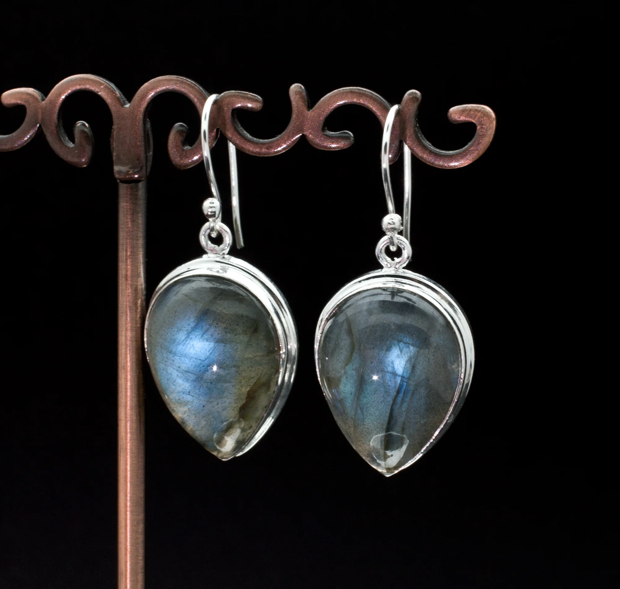 Sterling Silver Labradorite Earrings - Image 2