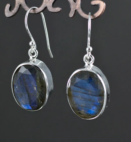 Sterling Silver Labradorite Earrings - Image 2