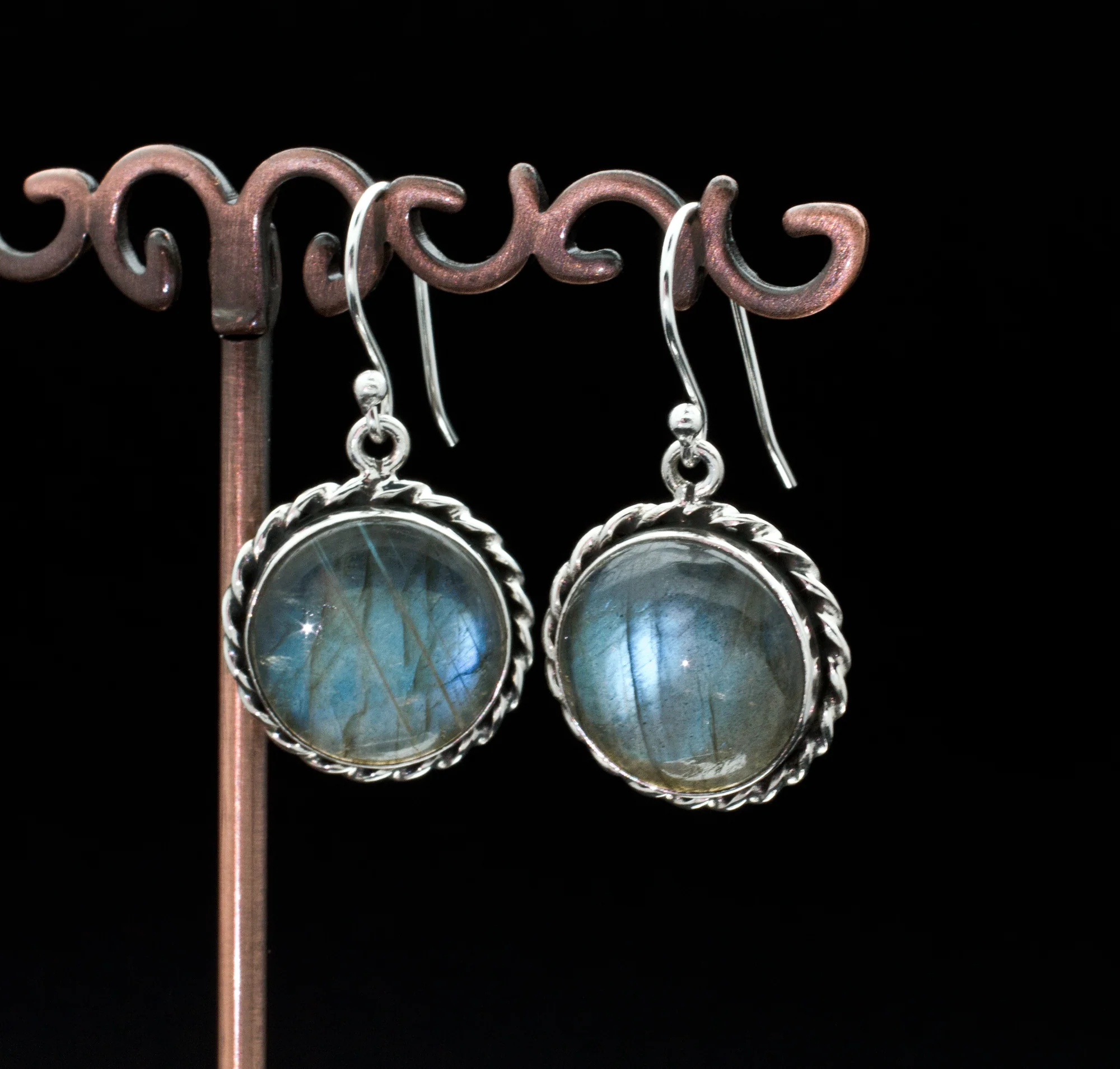 Sterling Silver Labradorite Earrings - Image 2
