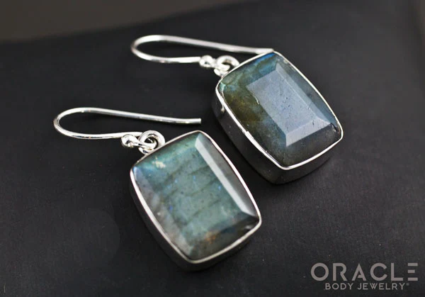 Sterling Silver Labradorite Earrings - Image 2