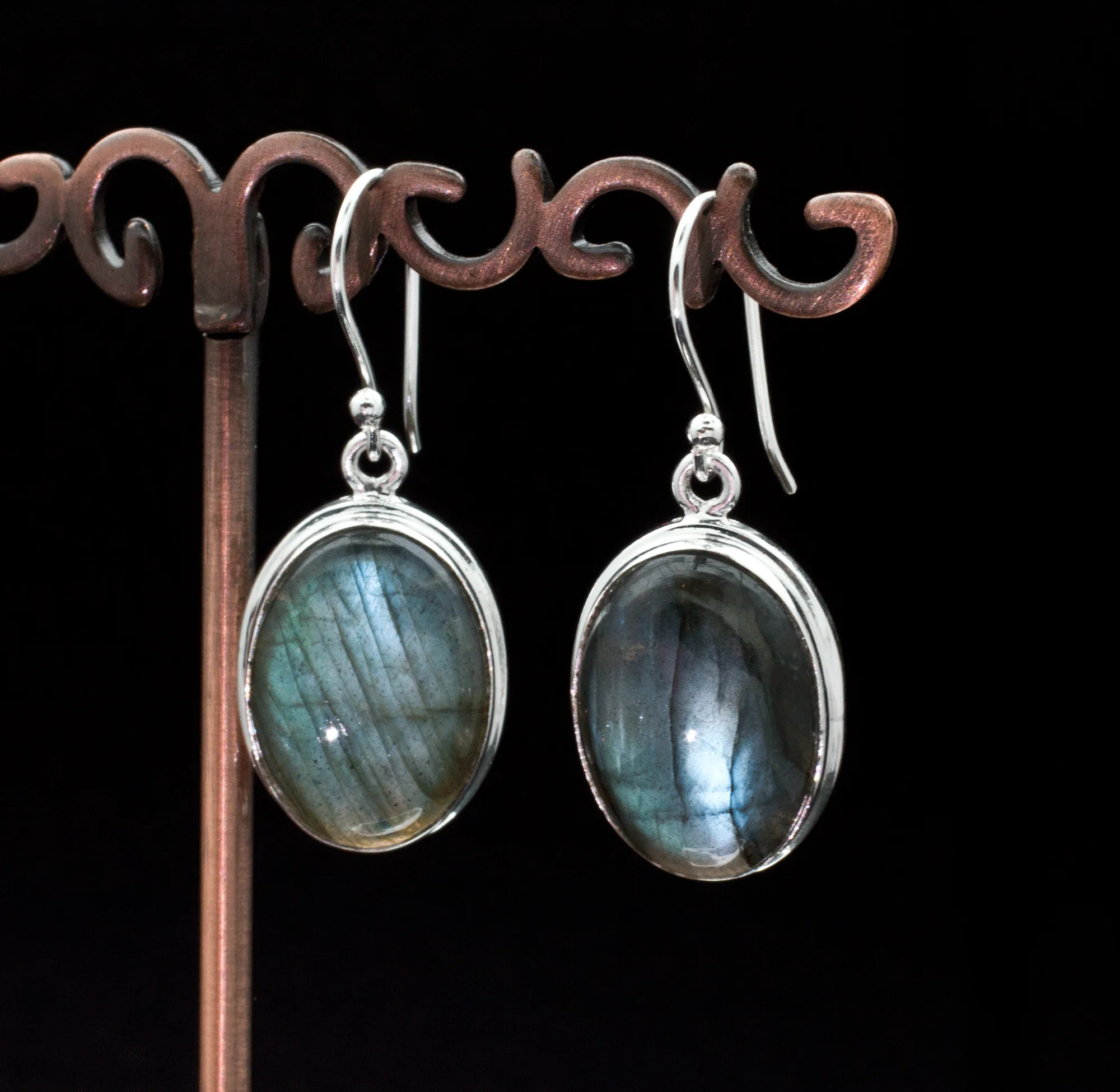 Sterling Silver Labradorite Earrings - Image 2