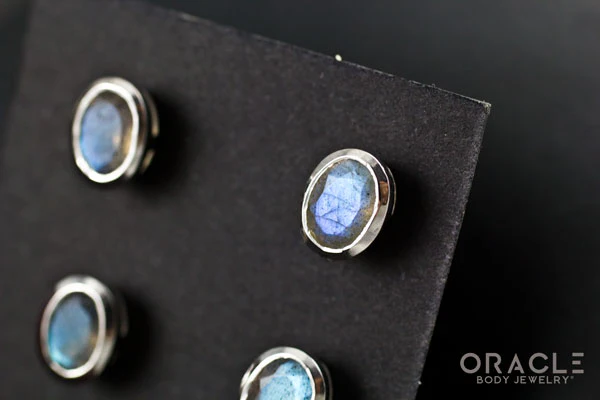 Sterling Silver Labradorite Earrings - Image 2