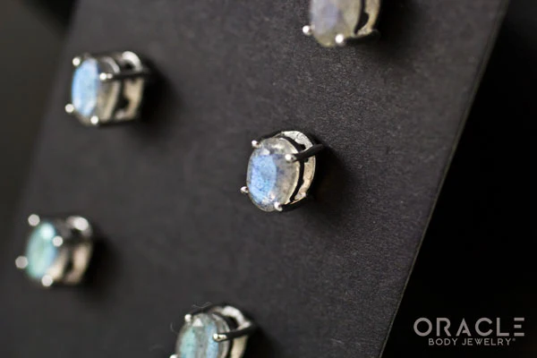 Sterling Silver Labradorite Earrings - Image 2