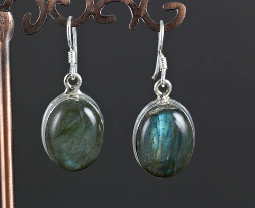 Sterling Silver Labradorite Earrings - Image 2
