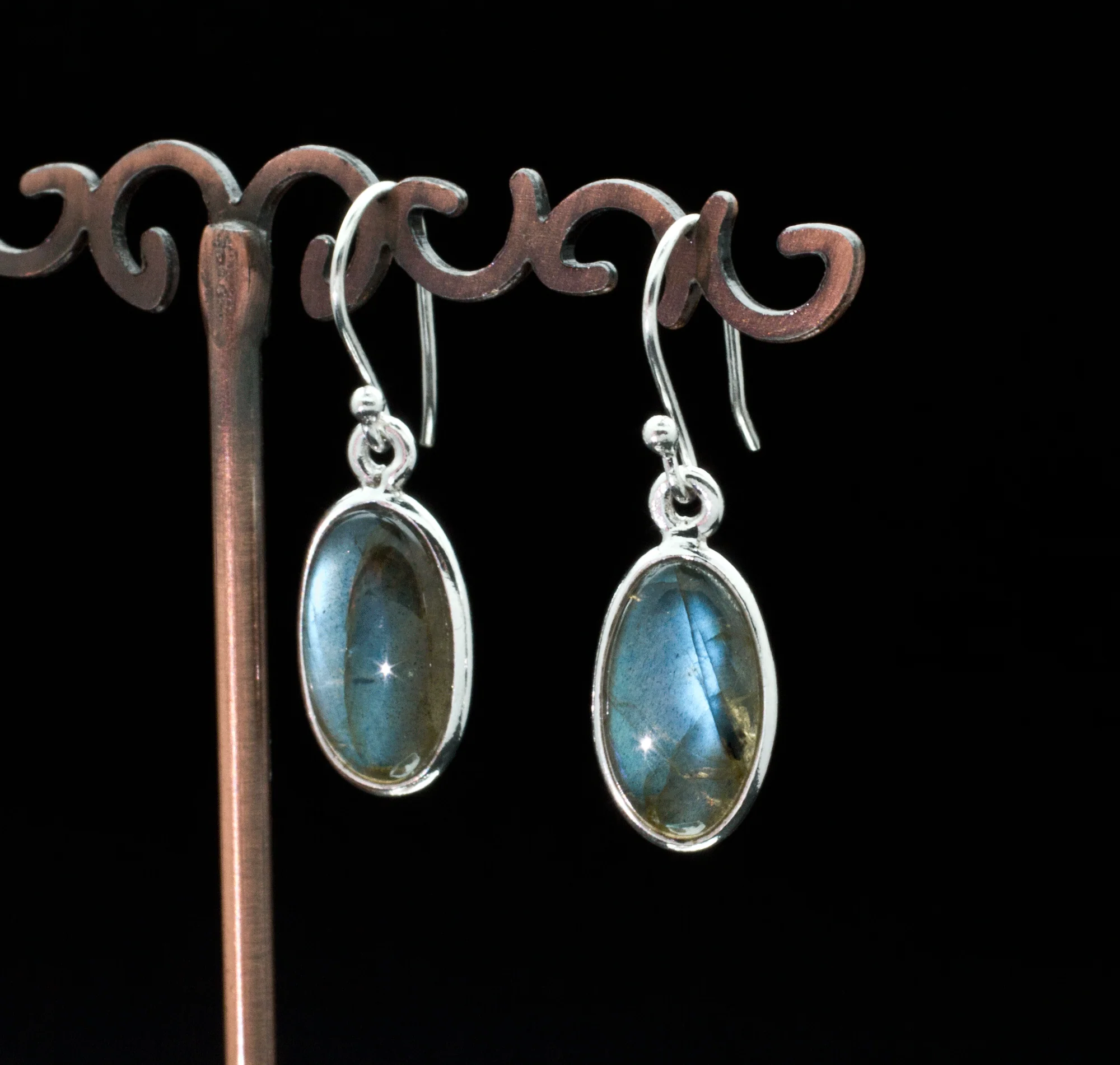 Sterling Silver Labradorite Earrings - Image 2