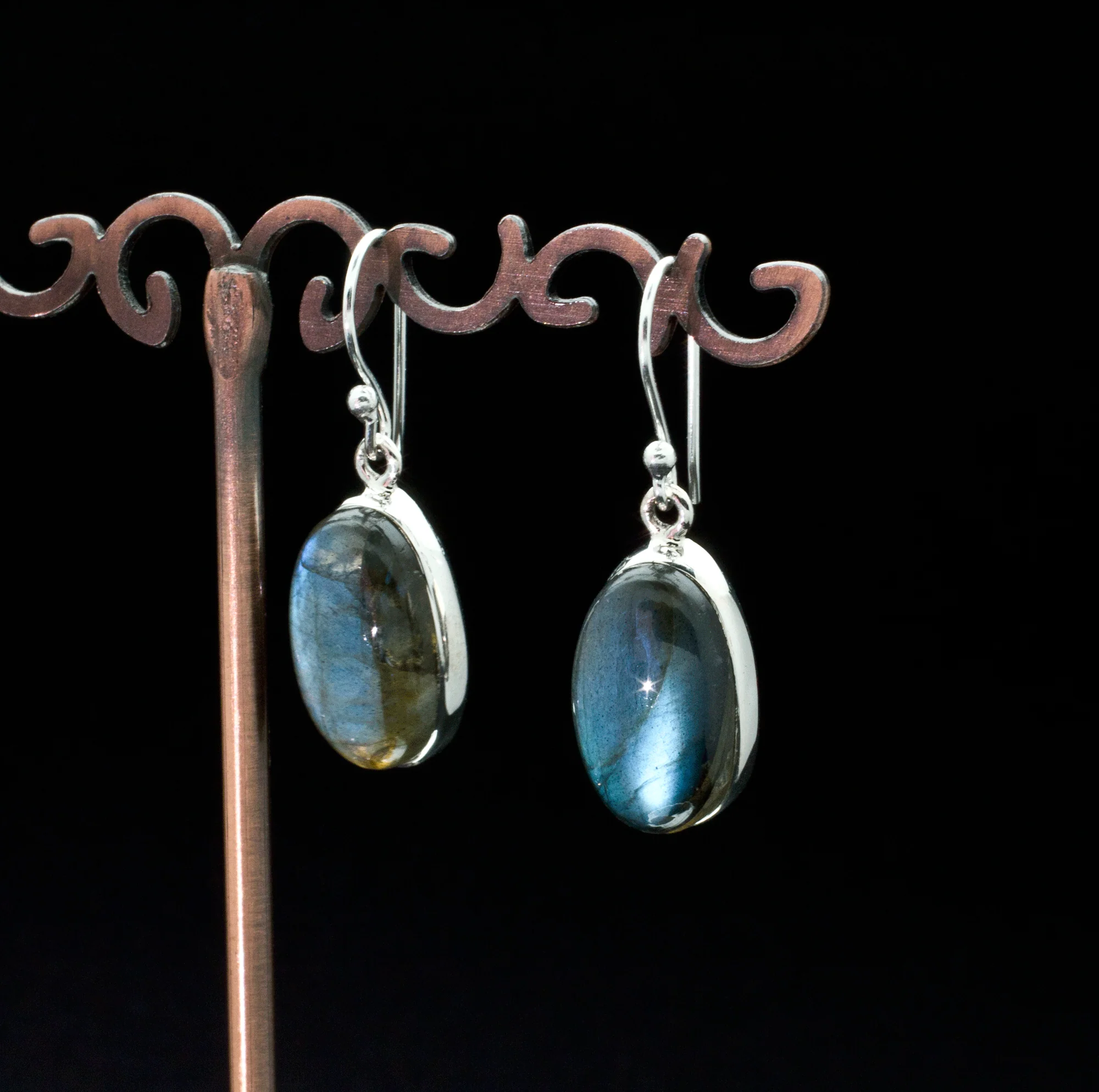 Sterling Silver Labradorite Earrings - Image 2
