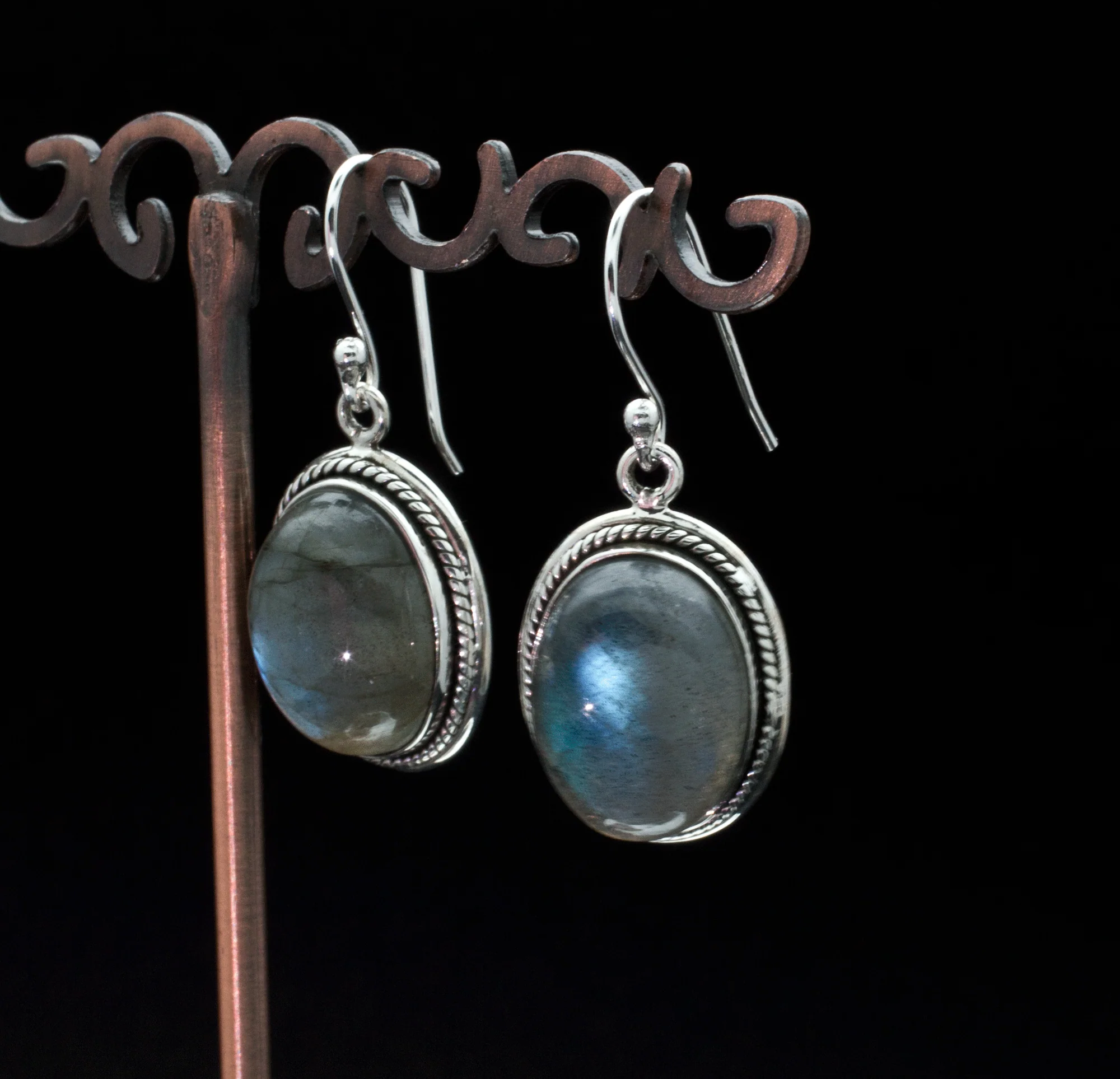 Sterling Silver Labradorite Earrings - Image 2