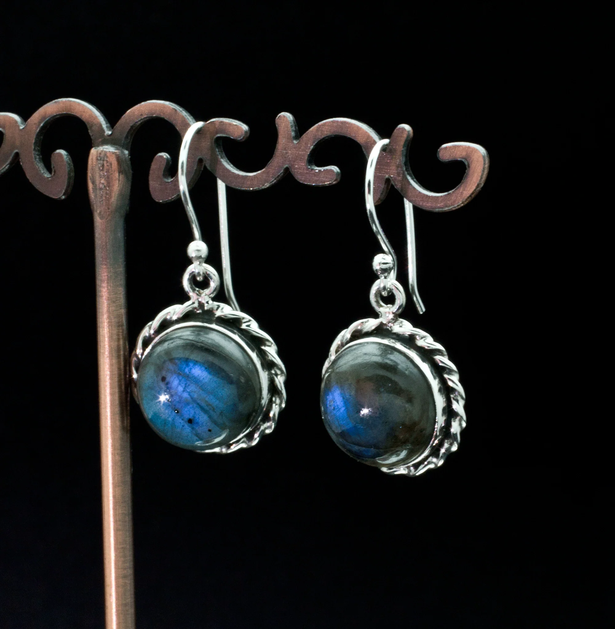 Sterling Silver Labradorite Earrings - Image 2