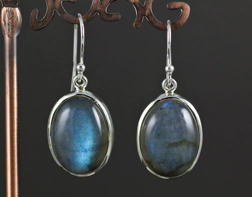 Sterling Silver Labradorite Earrings - Image 2