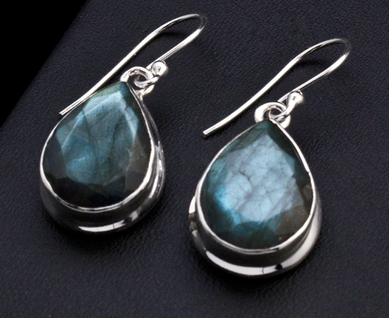 Sterling Silver Labradorite Earrings - Image 2