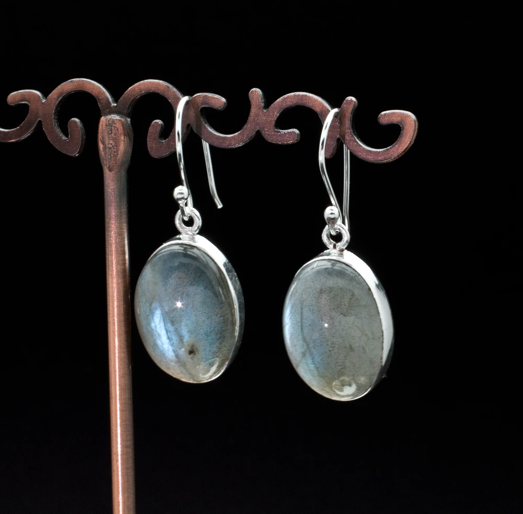 Sterling Silver Labradorite Earrings - Image 2