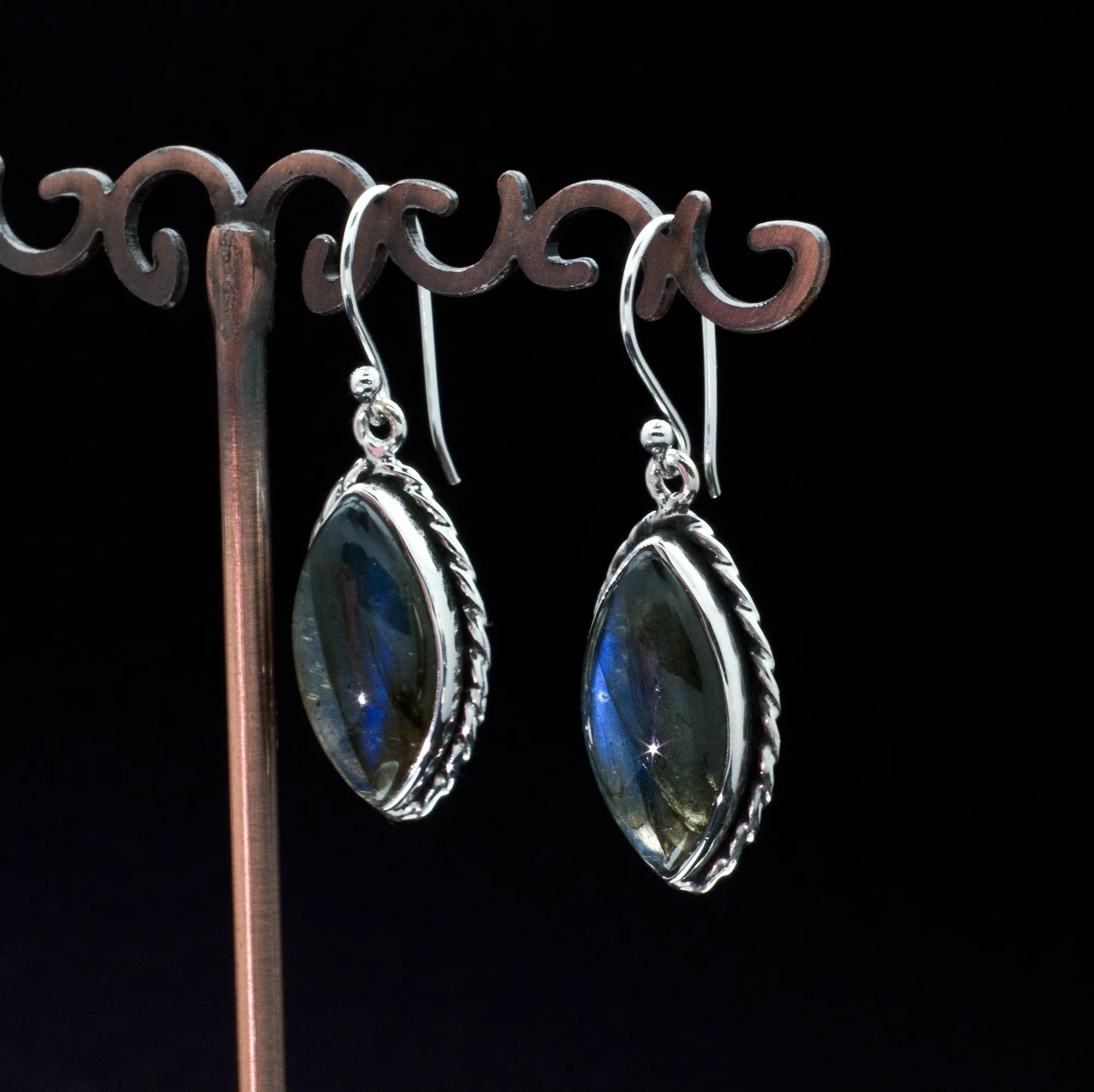 Sterling Silver Labradorite Earrings - Image 2