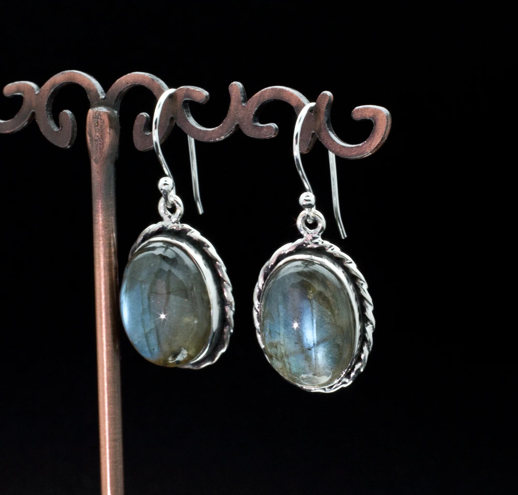 Sterling Silver Labradorite Earrings - Image 2