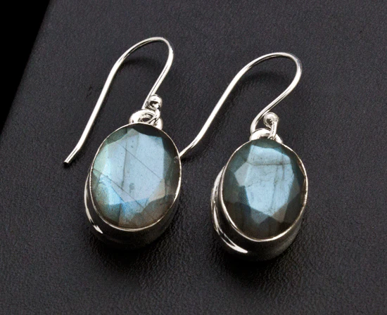 Sterling Silver Labradorite Earrings - Image 2