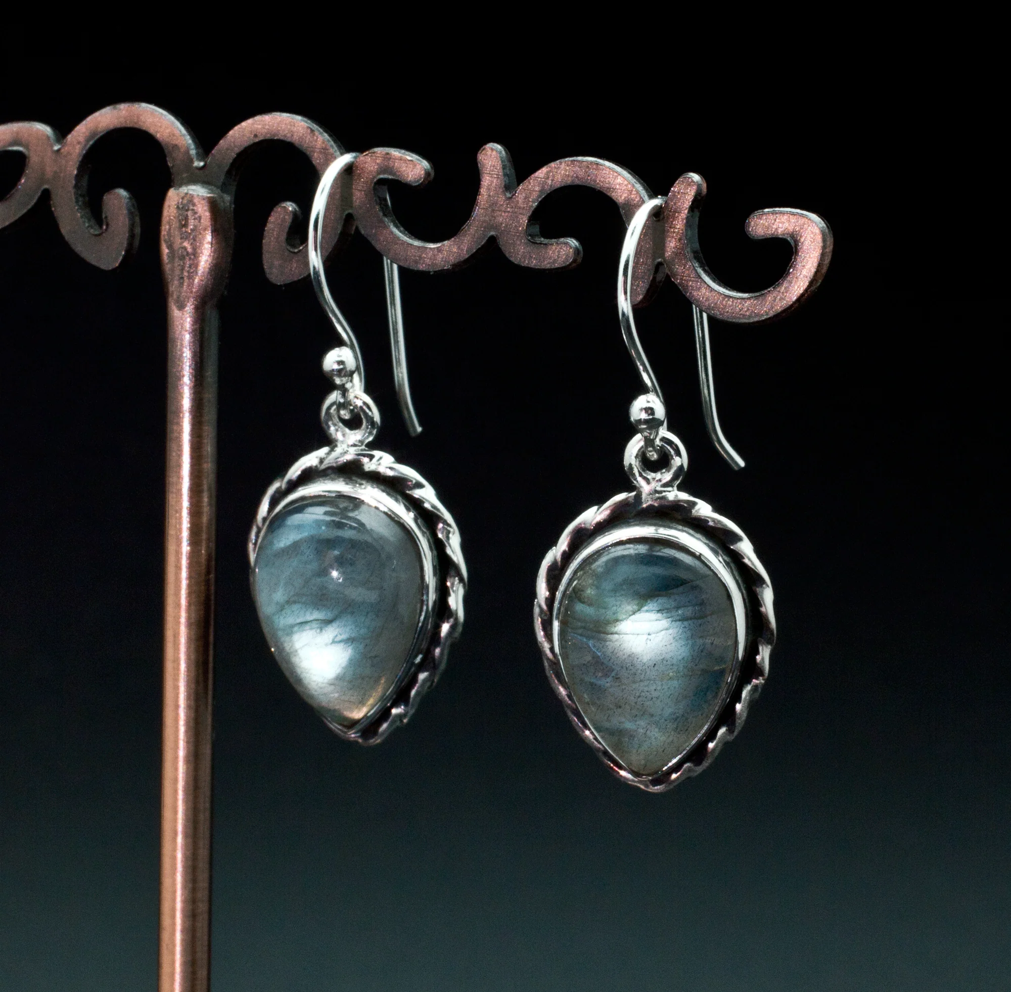 Sterling Silver Labradorite Earrings - Image 2