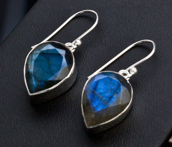 Sterling Silver Labradorite Earrings - Image 2