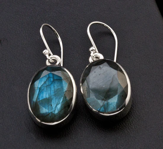 Sterling Silver Labradorite Earrings - Image 2