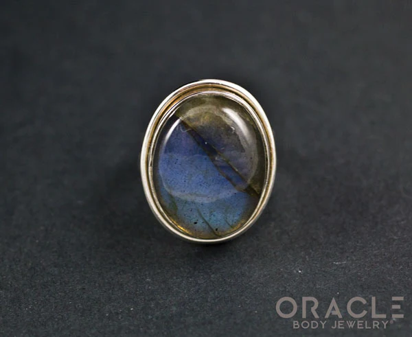 Sterling Silver Labradorite Ring Size 7 - Image 2