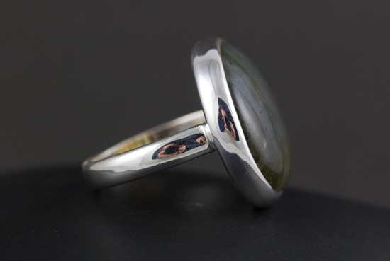 Sterling Silver Labradorite Ring Size 7 - Image 3