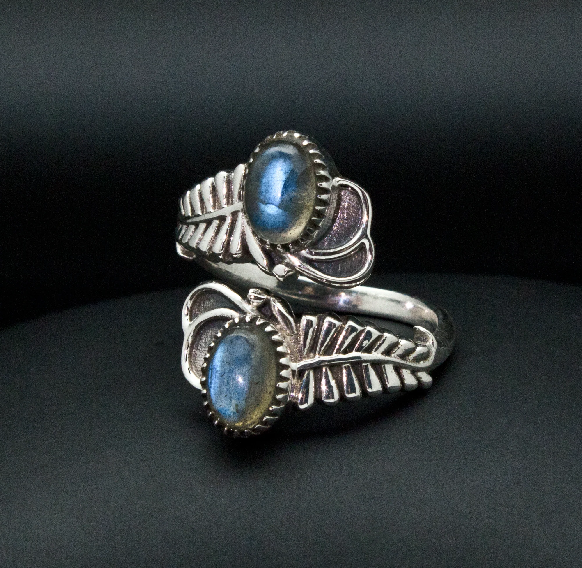 Sterling Silver Labradorite Ring Size 8 - Image 2