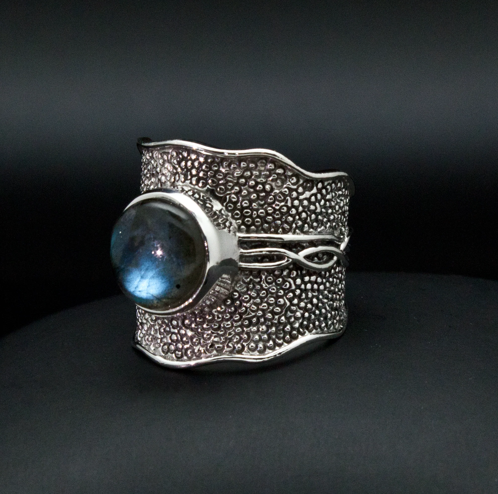 Sterling Silver Labradorite Ring Size 6.5 - Image 2