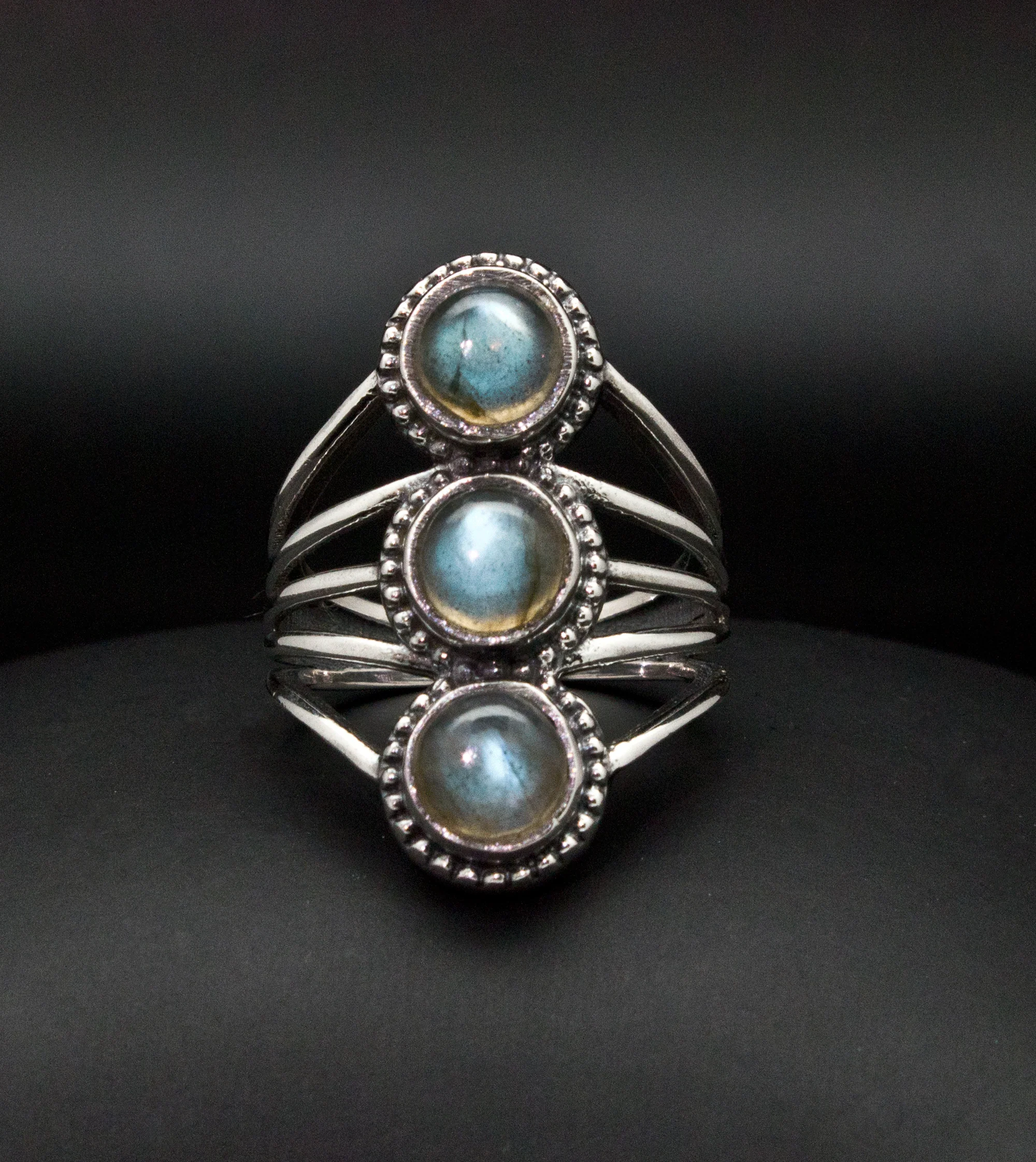 Sterling Silver Labradorite Ring Size 6.5 - Image 2
