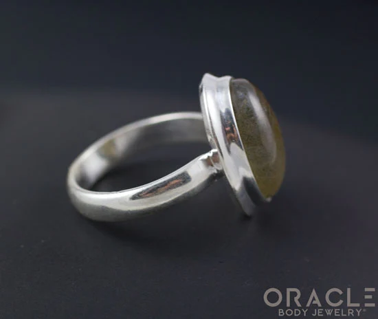 Sterling Silver Labradorite Ring Size 7 - Image 2