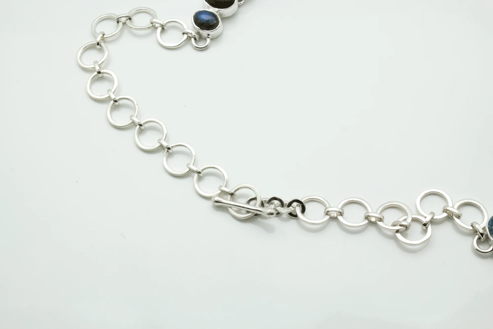 Sterling Silver Labradorite with Iolite and Faceted Topaz Necklace - Image 6