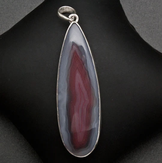 Sterling Silver Laguna Agate Pendant - Image 2