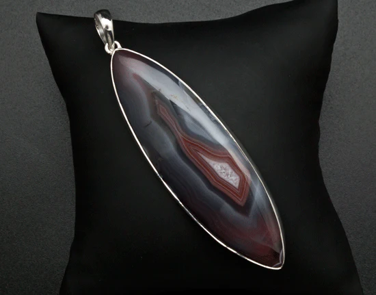 Sterling Silver Laguna Agate Pendant - Image 2