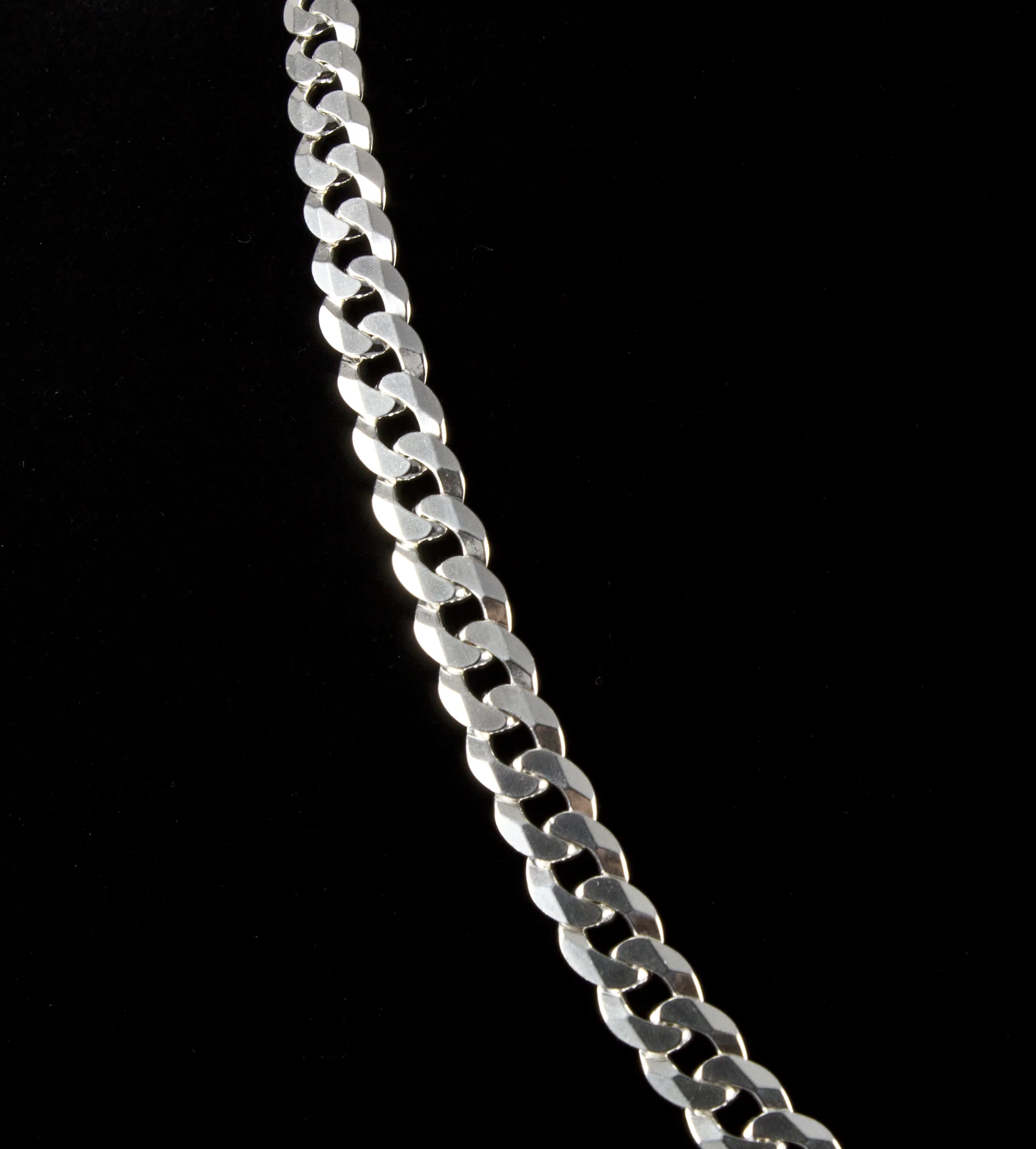 Sterling Silver Large 8mm Curb Chain 20" - Image 2