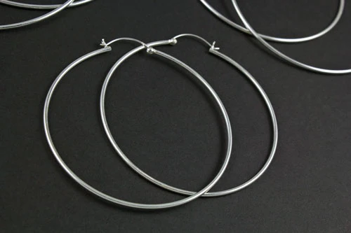 Sterling Silver Large Hoops - Image 2
