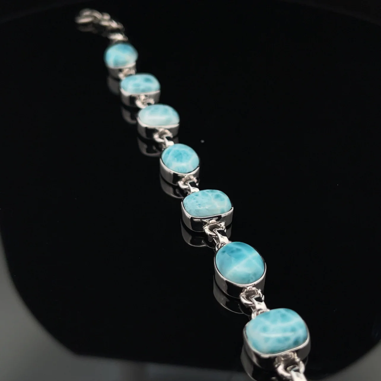 Sterling Silver Larimar Bracelet - Image 4