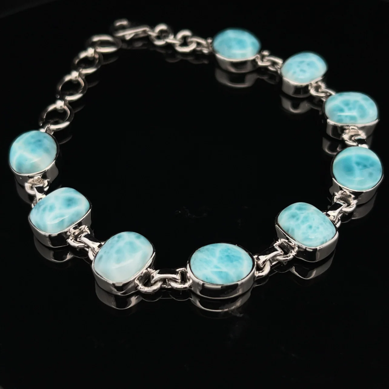 Sterling Silver Larimar Bracelet - Image 5