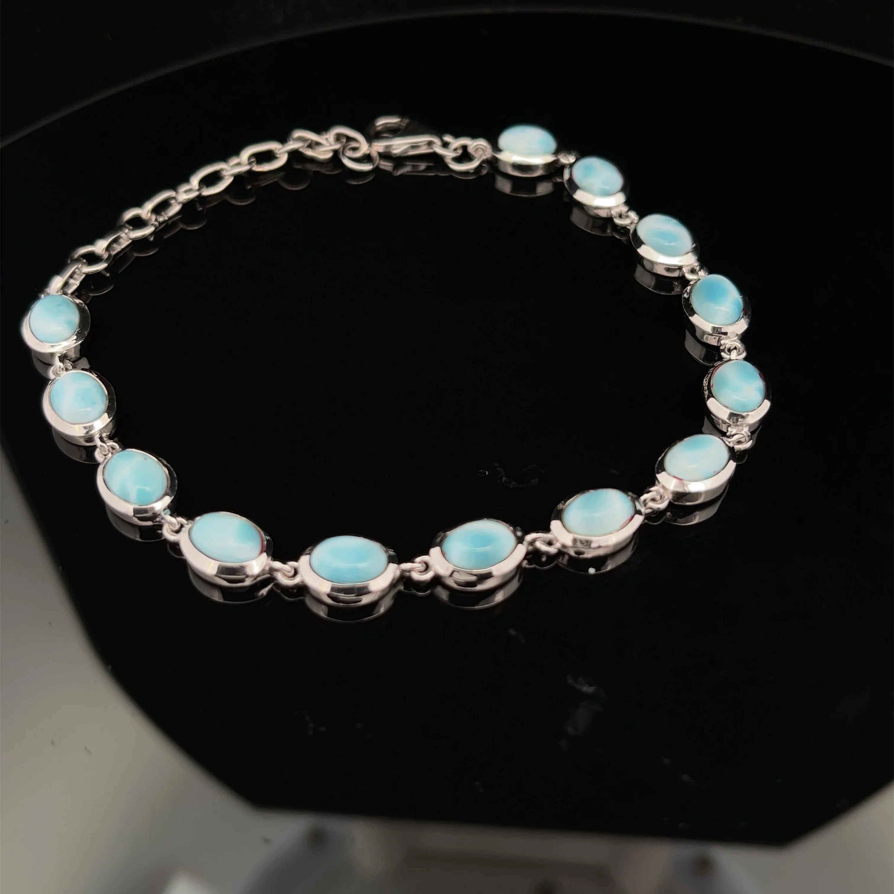 Sterling Silver Larimar Bracelet - Image 4