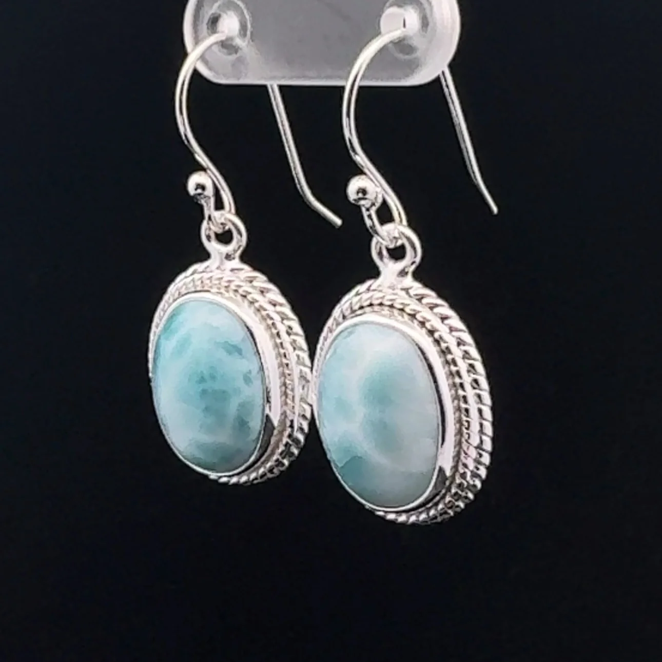 Sterling Silver Larimar Earrings - Image 2
