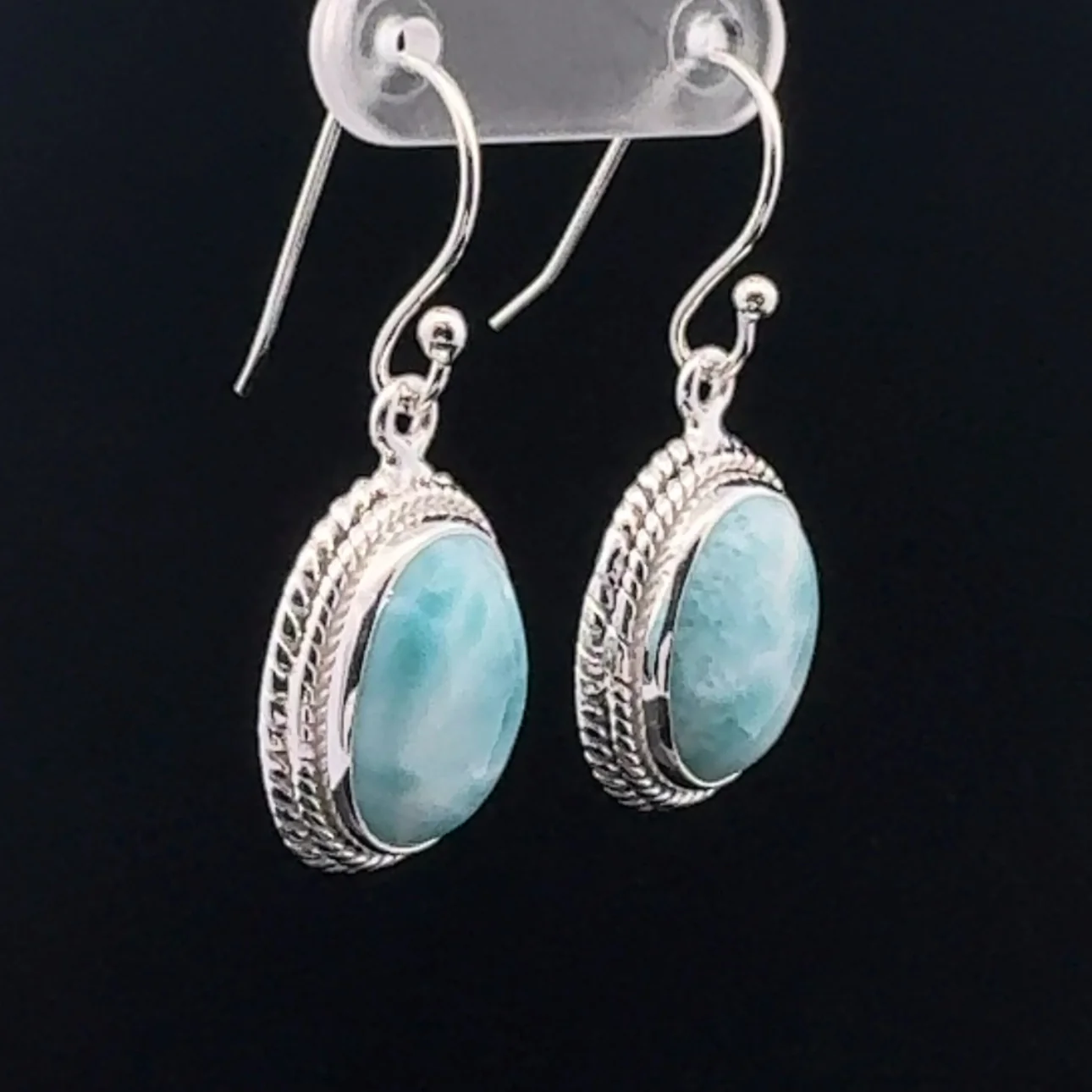 Sterling Silver Larimar Earrings - Image 3