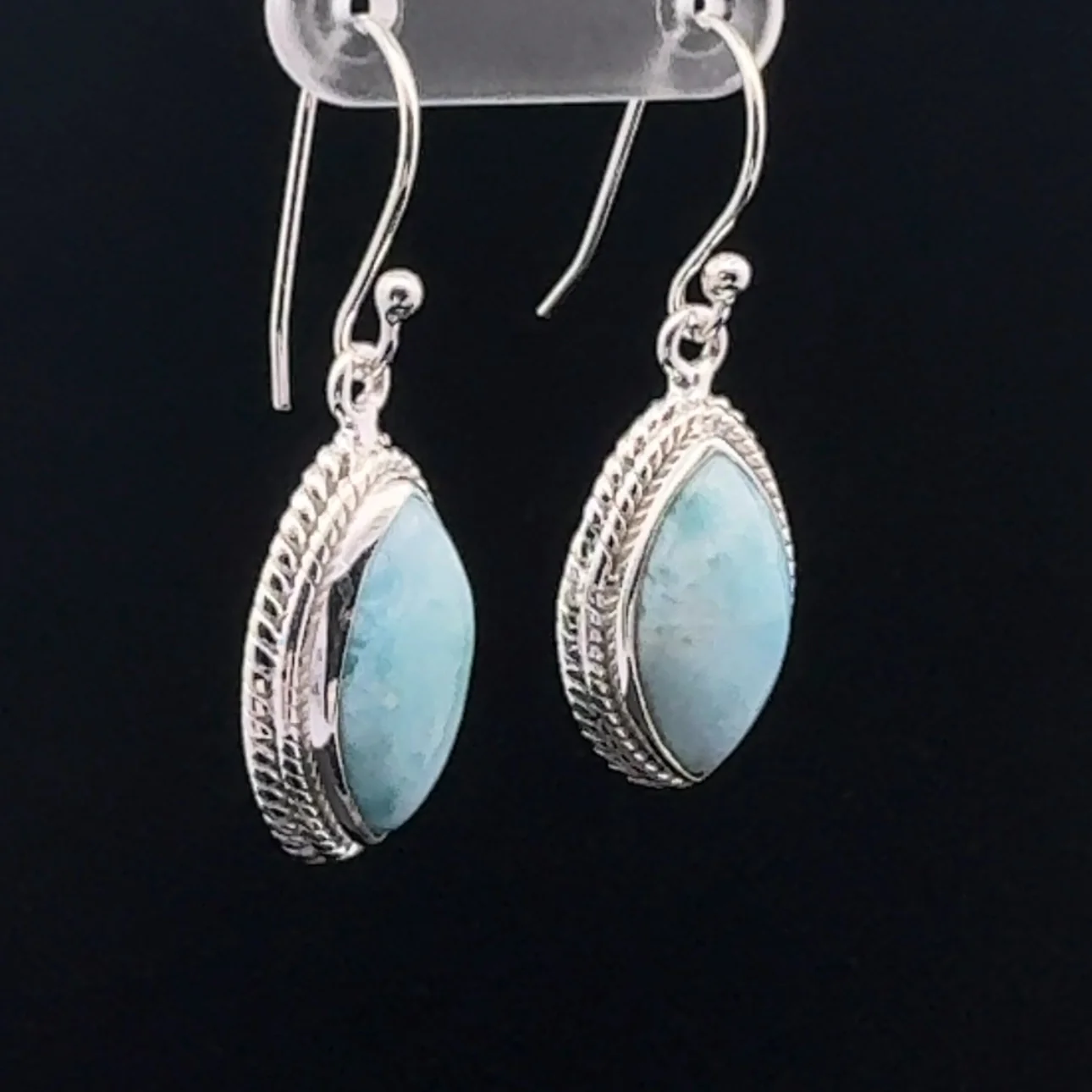 Sterling Silver Larimar Earrings - Image 2