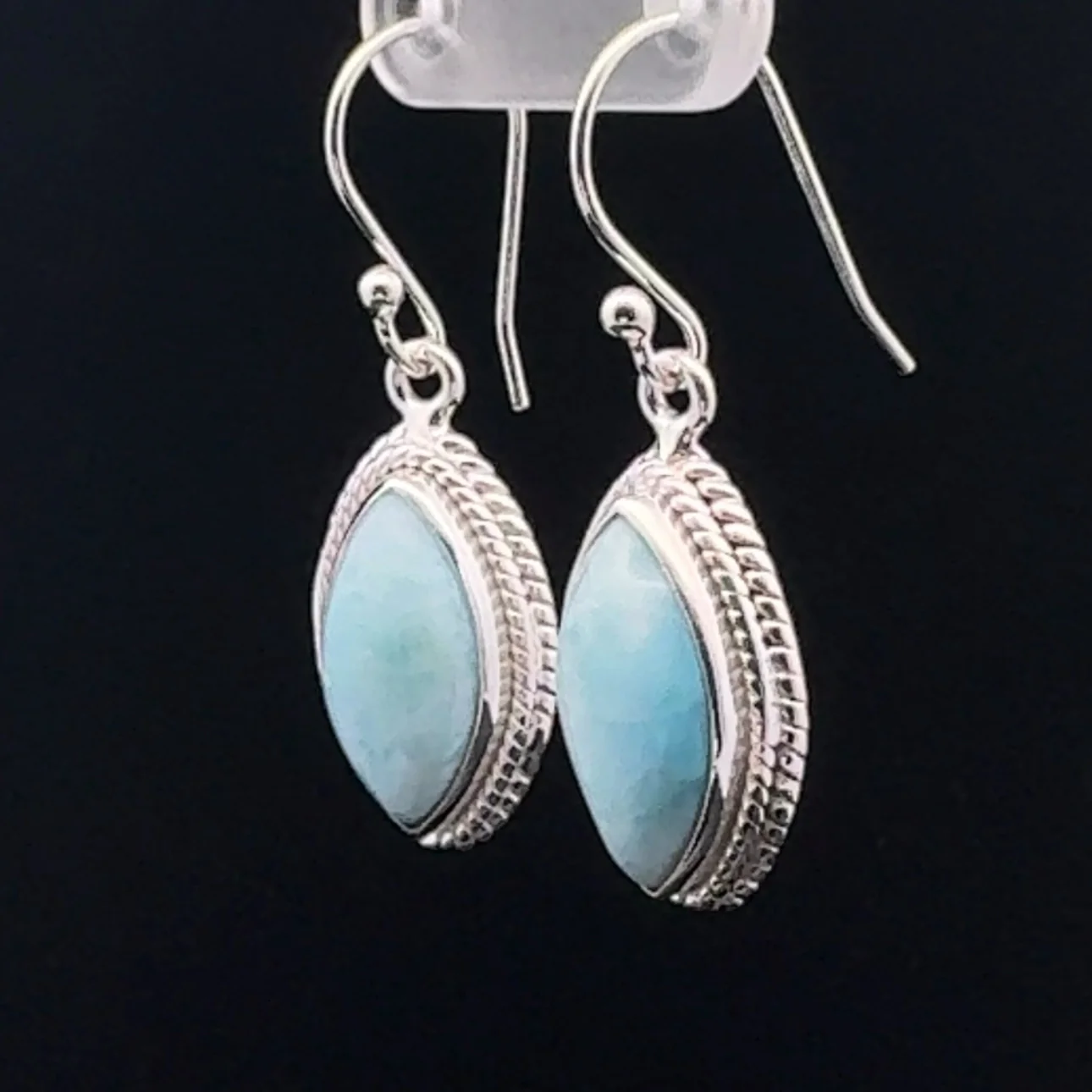 Sterling Silver Larimar Earrings - Image 3