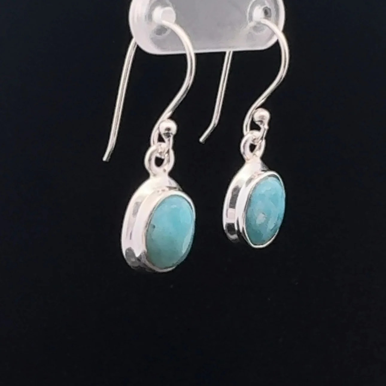 Sterling Silver Larimar Earrings - Image 2