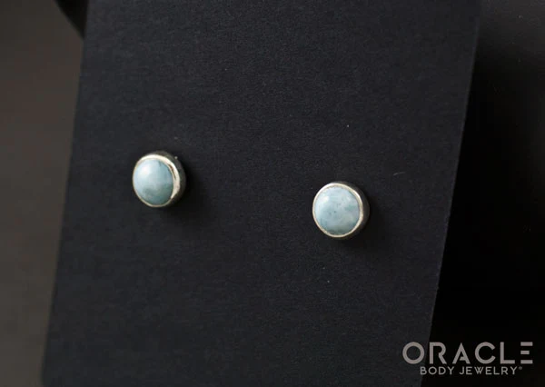 Sterling Silver Larimar Earrings - Image 2