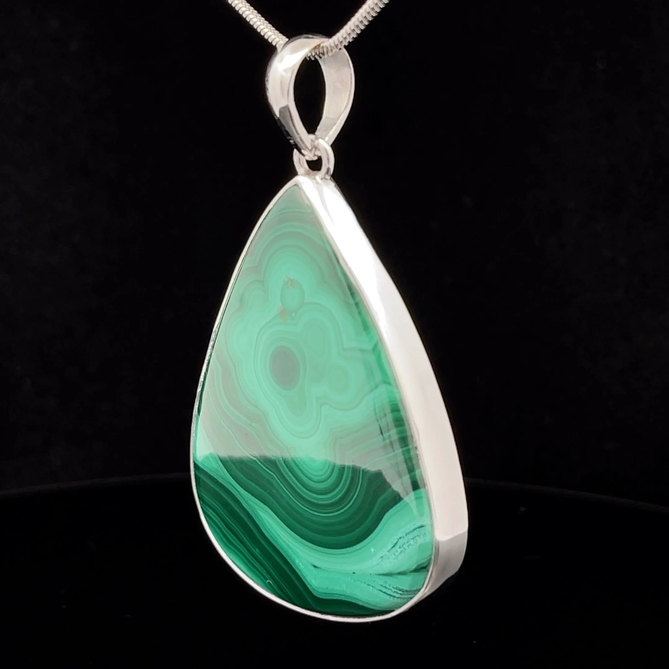 Sterling Silver Malachite Pendant - Image 3