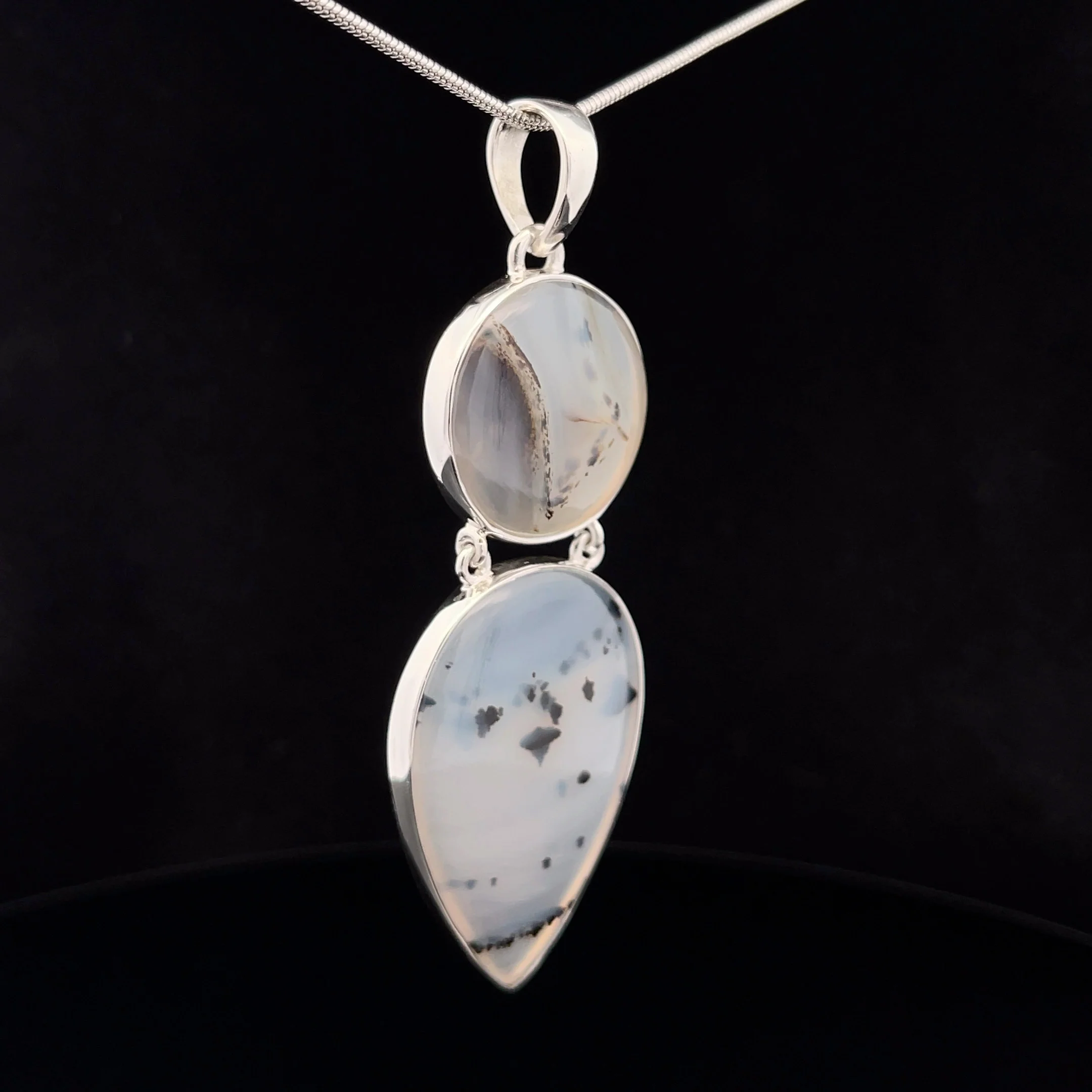 Sterling Silver Montana Agate Pendant - Image 2