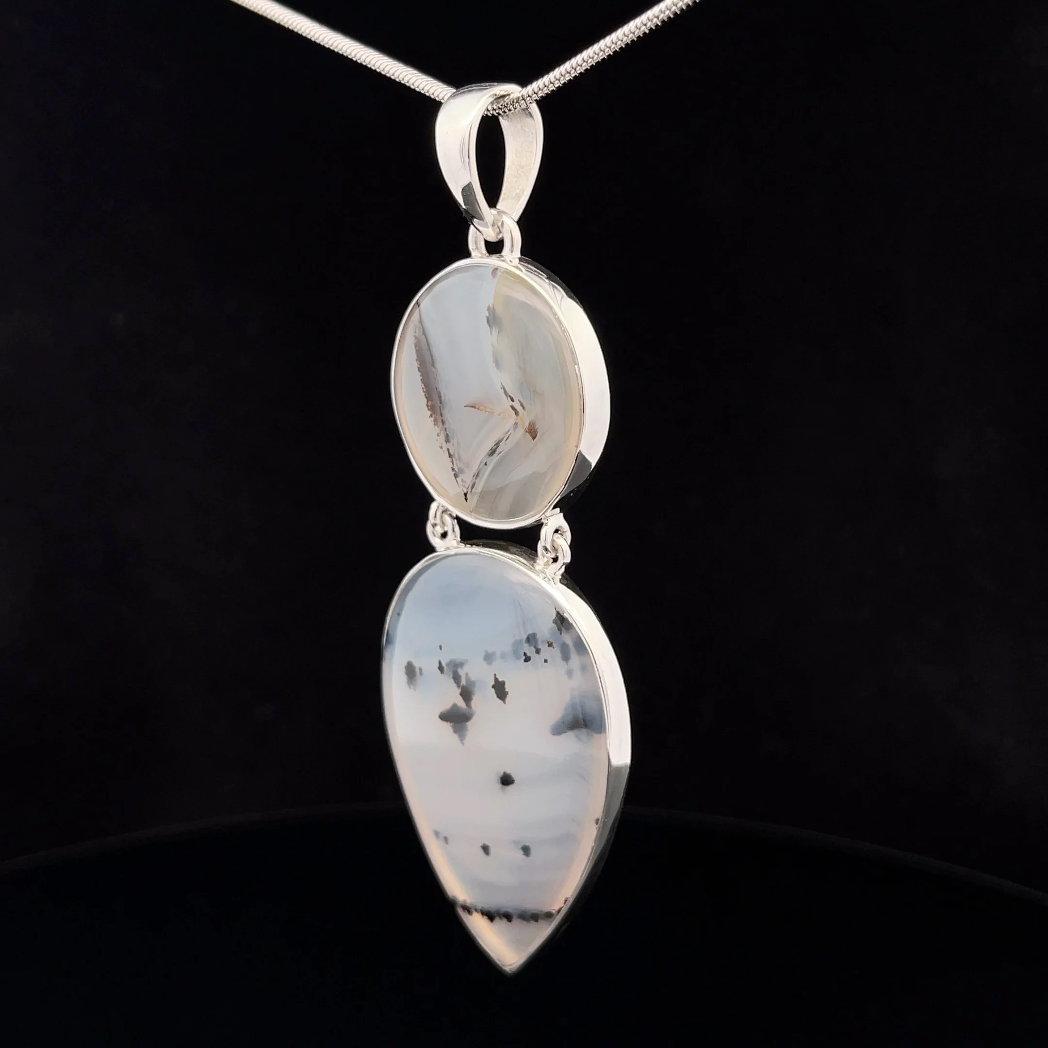 Sterling Silver Montana Agate Pendant - Image 3