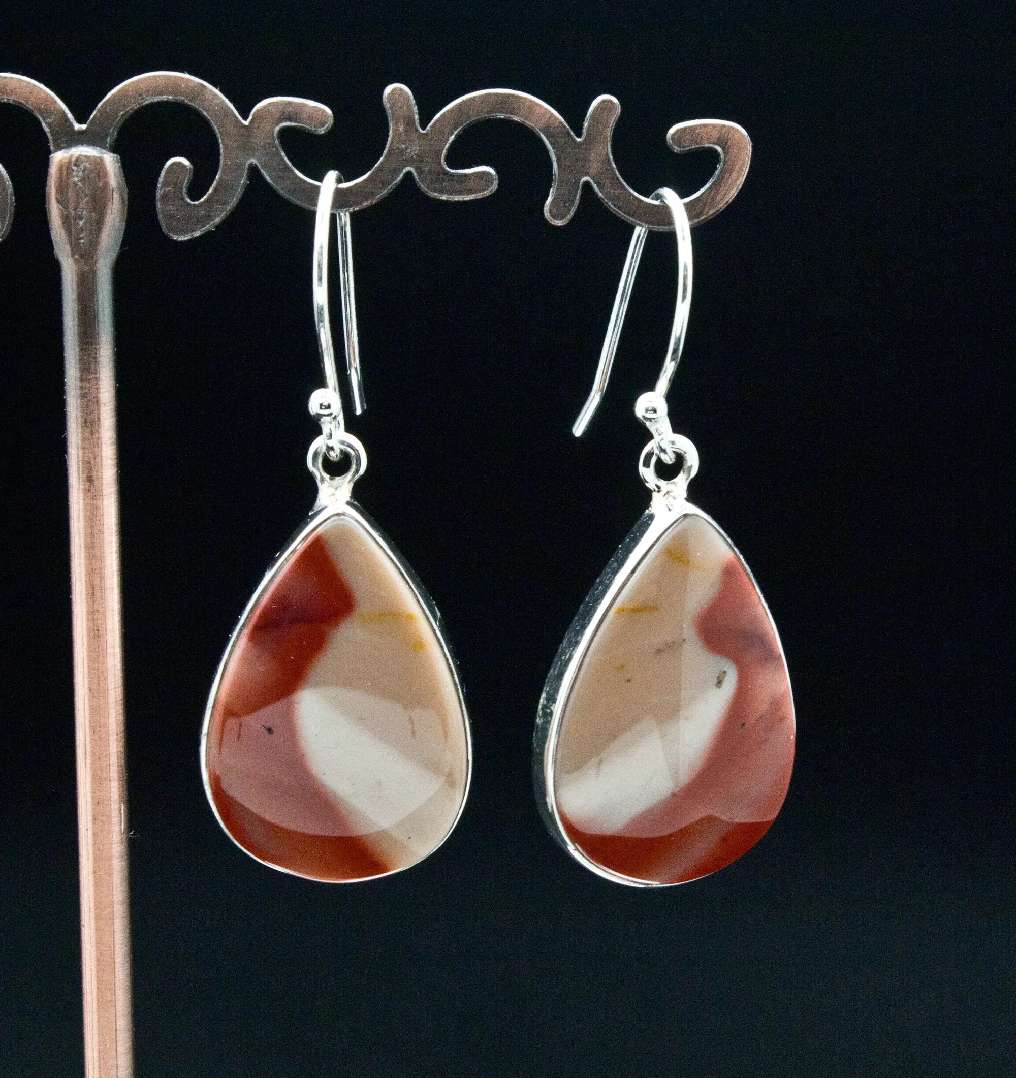 Sterling Silver Mookaite Earrings - Image 2