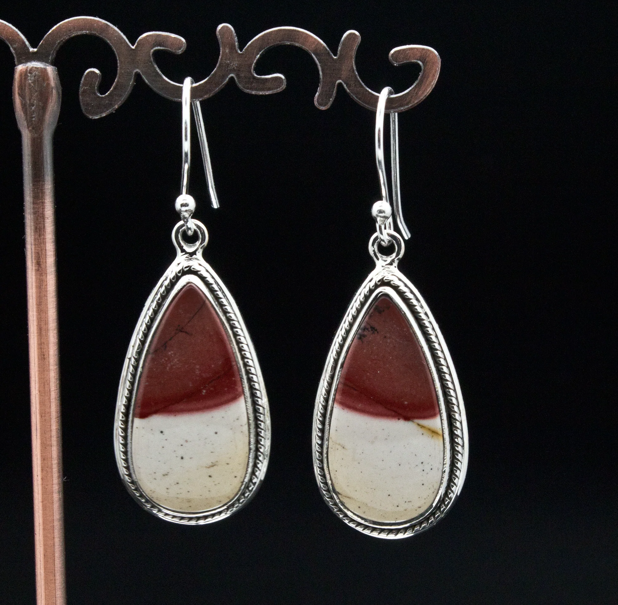Sterling Silver Mookaite Earrings - Image 2