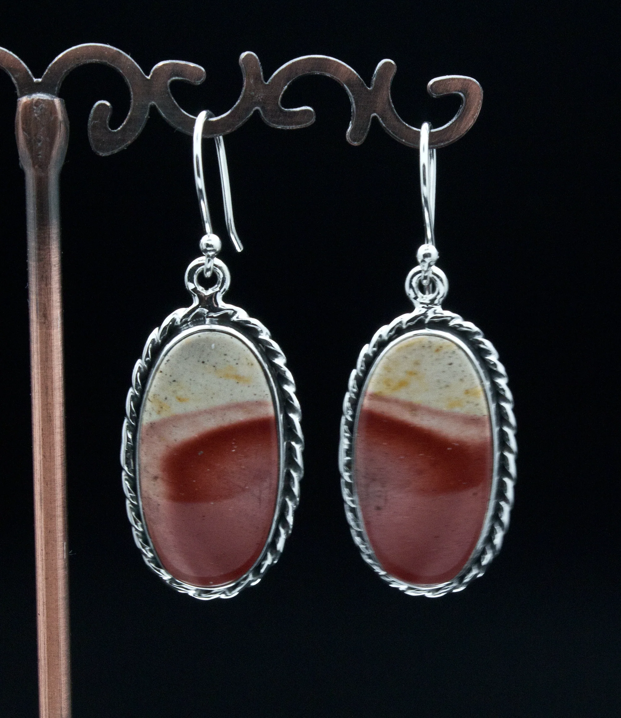 Sterling Silver Mookaite Earrings - Image 2