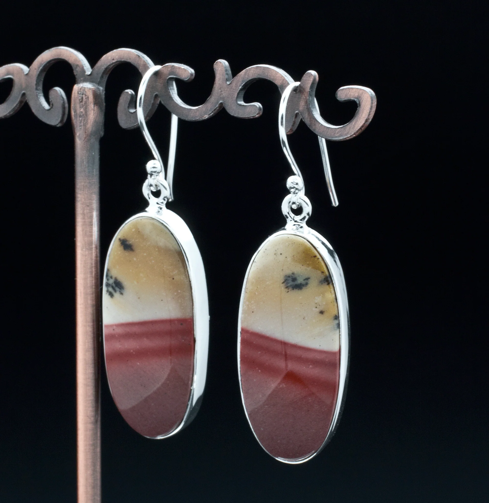 Sterling Silver Mookaite Earrings - Image 2